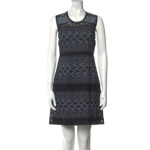 Anna Sui Lace Pattern Mini Dress